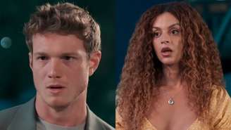 Leonardo (Pedro Novaes) e Viviane (Gabriela Loran) em Três Graças (Reprodução/TV Globo)