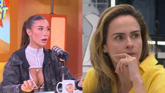 Bianca Andrade no Mesacast BBB e Ana Paula Renault no BBB 26 (Reprodução/Multishow/TV Globo)