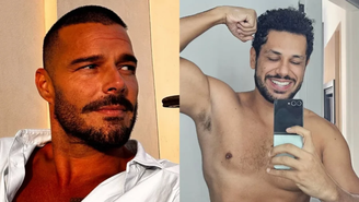 Tá rolando? Ricky Martin reage a foto de Amaury Lorenzo de sunga