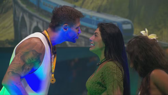 'BBB 26': Jonas tenta beijar Marciele após a eliminação de Maxiane / Reprodução: Globo