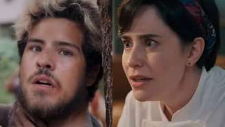 Raul (Paulo Mendes) e Samira (Fernanda Vasconcellos) de Três Graças (Reprodução/TV Globo)