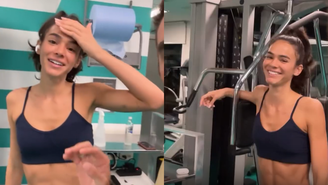 Bruna Marquezine sofre em treino pós-carnaval