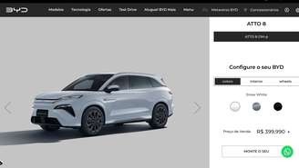 Novo BYD Atto 8 já está no configurador da marca no Brasil