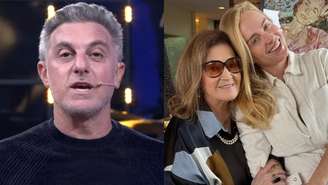 Luciano Huck no Domingão e Angélica com a mãe, Angelina (Reprodução/TV Globo/Instagram)