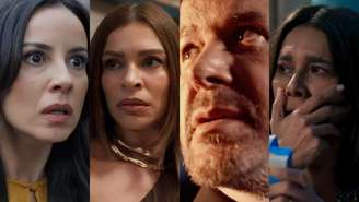 Zenilda (Andréia Horta), Arminda (Grazi Massafera), Ferette (Murilo Benício) e Lígia (Dira Paes) de Três Graças (Reprodução/TV Globo)