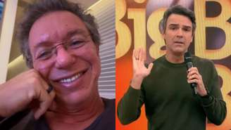 Boninho e Tadeu Schmidt, apresentador do BBB 26 (Reprodução/TV Globo/Instagram)