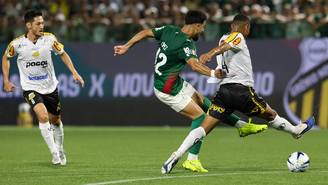 Flaco Lopez, do Palmeiras, contra o Novorizontino na final do Paulistão 