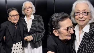 Tânia Maria e Fernanda Montenegro se encontraram durante a CCXP25 enquanto divulgavam os filmes 'O Agente Secreto' e 'Velhos Bandidos'