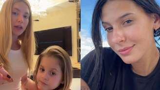 Virginia Fonseca com a filha Maria Flor, e Ana Castela