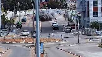 Homem quase é atingido por míssil enquanto caminhava na rua em Israel