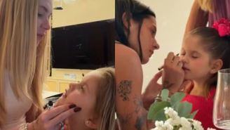 Após ser maquiada por Ana Castela, Maria Flor surge com Virginia: 'Só a mamãe agora' / Reprodução: Instagram