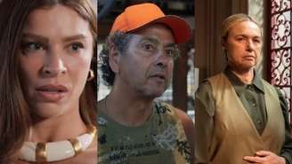 Arminda (Grazi Massafera), Joaquim (Marcos Palmeira) e Helga (Kelzy Ecard) de Três Graças (Reprodução/TV Globo)