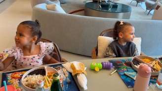 Neymar exibe “almoço de princesas” de Mavie e Helena