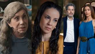 Josefa (Arlete Salles), Zenilda (Andréia Horta), Ferette (Murilo Benício) e Arminda (Grazi Massafera) de Três Graças (Reprodução/TV Globo)