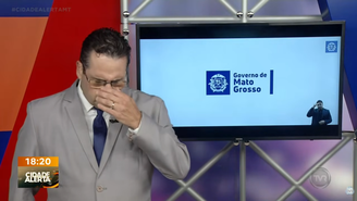 Haroldo Arruda, da Record MT, passa mal ao vivo