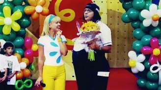 Eliana e Chiquinho no programa Eliana & Alegria, em 1998.