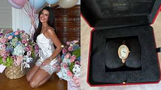 Franciny Ehlke ganha relógio de luxo do marido no aniversário de 27 anos