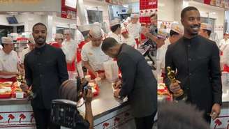 Confira como Michael B. Jordan comemorou sua vitória no Oscar