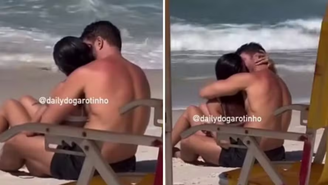 Cauã Reymond é flagrado aos beijos com nova namorada / Reprodução