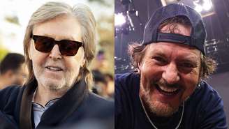 Paul McCartney e Eddie Vedder (Fotos: Raimonda Kulikauskiene e Kevin Mazur / Getty Images)
