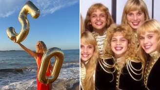 Aos 50 anos, ex-paquita Catia Paganote celebra aniversário com ensaio na praia; veja
