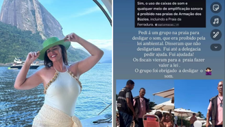 Luma de Oliveira chama polícia após confusão por som alto em praia