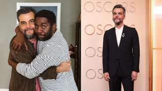 Lázaro Ramos acompanhou Wagner Moura, que concorria na categoria de Melhor Ator, durante a premiação do último domingo (15)