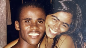 Vanessa e Claudinho no início do relacionamento; eles tiveram uma filha, Andressa