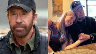 Famoso ator Chuck Norris com a filha