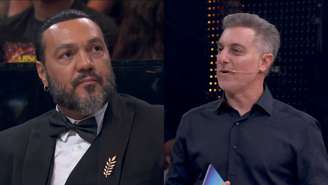 Belo e Luciano Huck no Domingão (Reprodução/TV Globo)