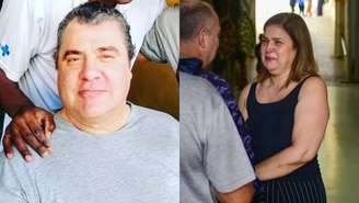 Cristina, irmã de Gerson Brenner, recebeu apoio em velório — Fotos: Reprodução/Instagram e Edu Araujo/Agnews