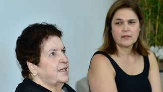 Marta, viúva de Gerson Brenner, com Cristina, irmã do ator —