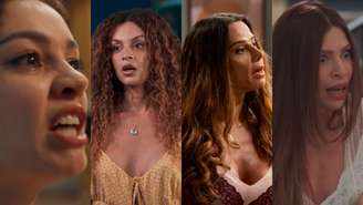 Gerluce (Sophie Charlotte), Viviane (Gabriela Loran), Consuelo (Viviane Araújo) e Arminda (Grazi Massafera) de Três Graças (Reprodução/TV Globo)