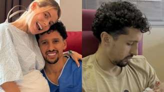 Carol Cabrino e o marido, o jogador Marquinhos