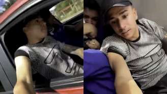 Influenciadores gravam carro capotando