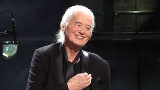 Jimmy Page, guitarrista do Led Zeppelin, em 2023
