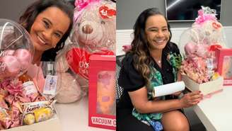 Solange Couto ganhou presentes e agradeceu apoio dos fãs