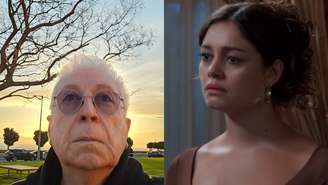 Aguinaldo Silva e Sophie Charlotte como Gerluce de Três Graças (Reprodução/Instagram/TV Globo)