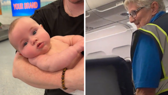 Bebê estava chorando quando os pais foram expulsos de um avião