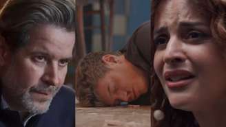 Ferette (Murilo Benício), Leonardo (Pedro Novaes) e Viviane (Gabriela Loran) de Três Graças (Reprodução/TV Globo)