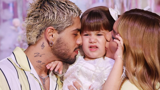 Zé Felipe e Virginia Fonseca com a filha mais velha, Maria Alice