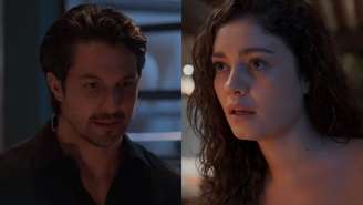 Paulinho (Romulo Estrela) e Gerluce (Sophie Charlotte) de Três Graças (Reprodução/TV Globo)