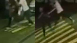 Cena da discussão foi registrada por câmeras de segurança