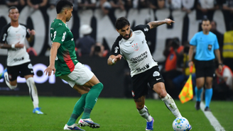 Yuri Alberto do Corinthians durante partida entre Corinthians x Palmeiras, válida pela decima primeira rodada do Campeonato Brasileiro de Futebol 2026, neste domingo (12), na Neo Química Arena, SP.