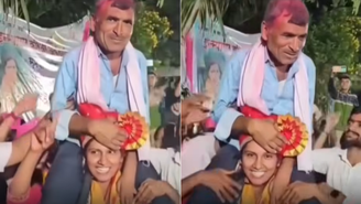 Jovem indiana comemora aprovação em processo seletivo da polícia carregando o pai no colo