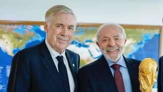 Ancelotti e Lula em encontro em janeiro