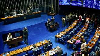 Plenário do Senado brasileiro durante uma sessão em março de 2026.
