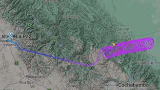 Avião partiu de La Paz rumo a Santa Cruz de la Sierra, na Bolívia