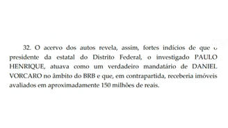 Trecho de decisão do ministro do STF André Mendonça que autorizou prisão de ex-presidente do BRB, Paulo Henrique Costa; magistrado classifica Costa como mandatário de Daniel Vorcaro, do Banco Master