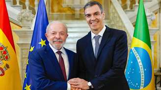 Lula foi recebido pelo primeiro-ministro da Espanha, Pedro Sánchez, nesta sexta-feira (17/4)